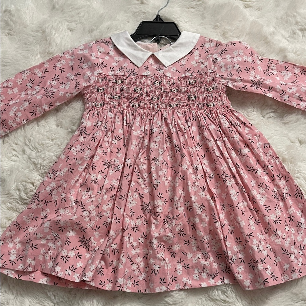 Pink Floral Kids Dress